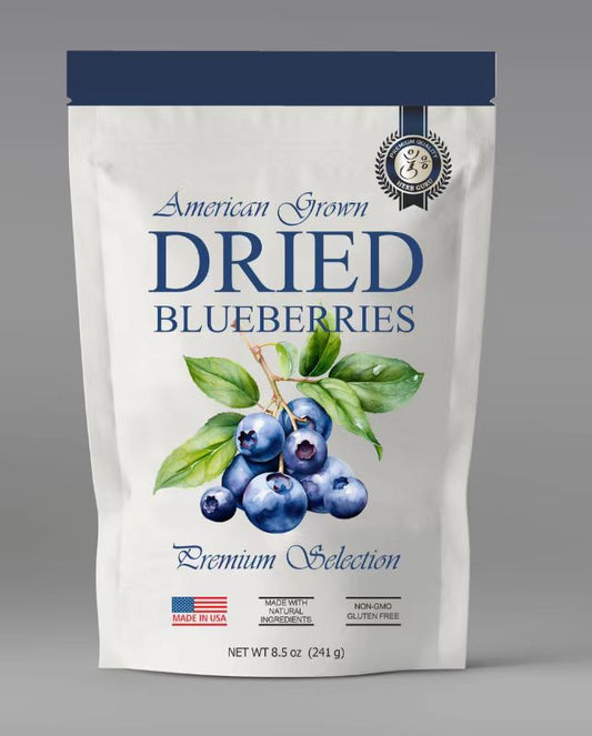 Dried Blueberries - 8.5 oz Foil Bag