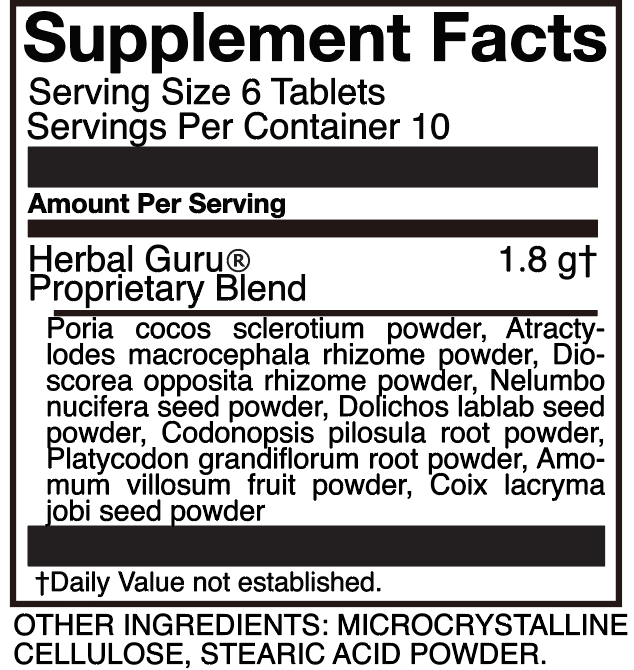 Shen Ling Bai Zhu Herbal Dietary Supplement